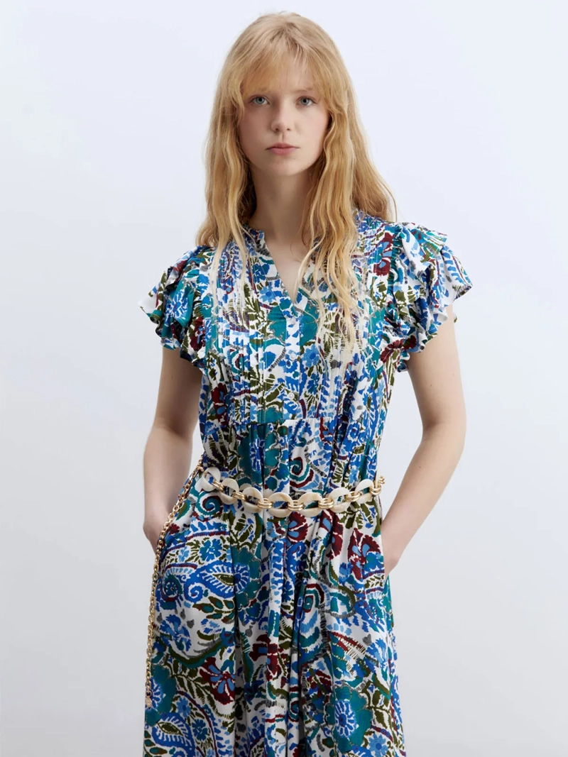 VESTIDO MUJER SFERA MIDI CAMISERO - 1