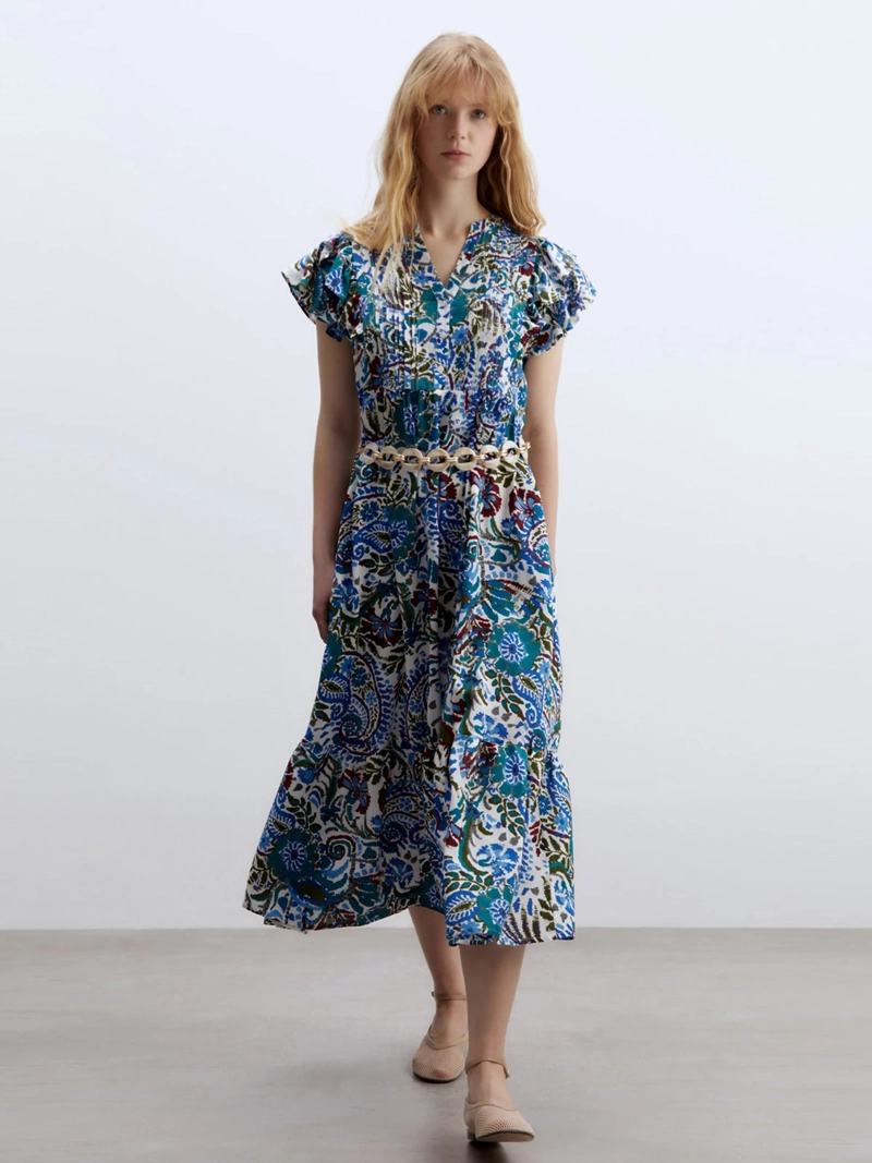 VESTIDO MUJER SFERA MIDI CAMISERO - 3