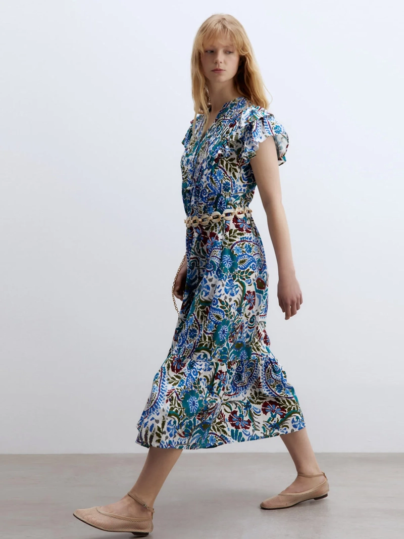 VESTIDO MUJER SFERA MIDI CAMISERO - 4