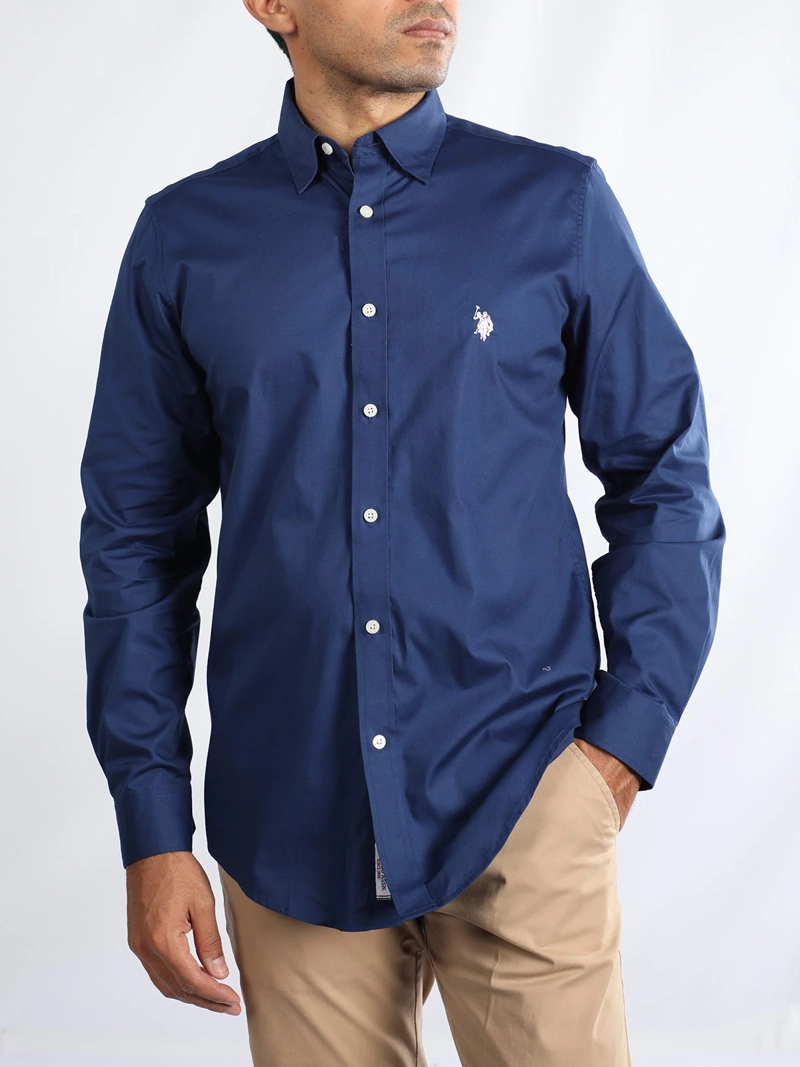 CAMISA HOMBRE US POLO ASSN ALGODÓN MANGA LARGA - 1
