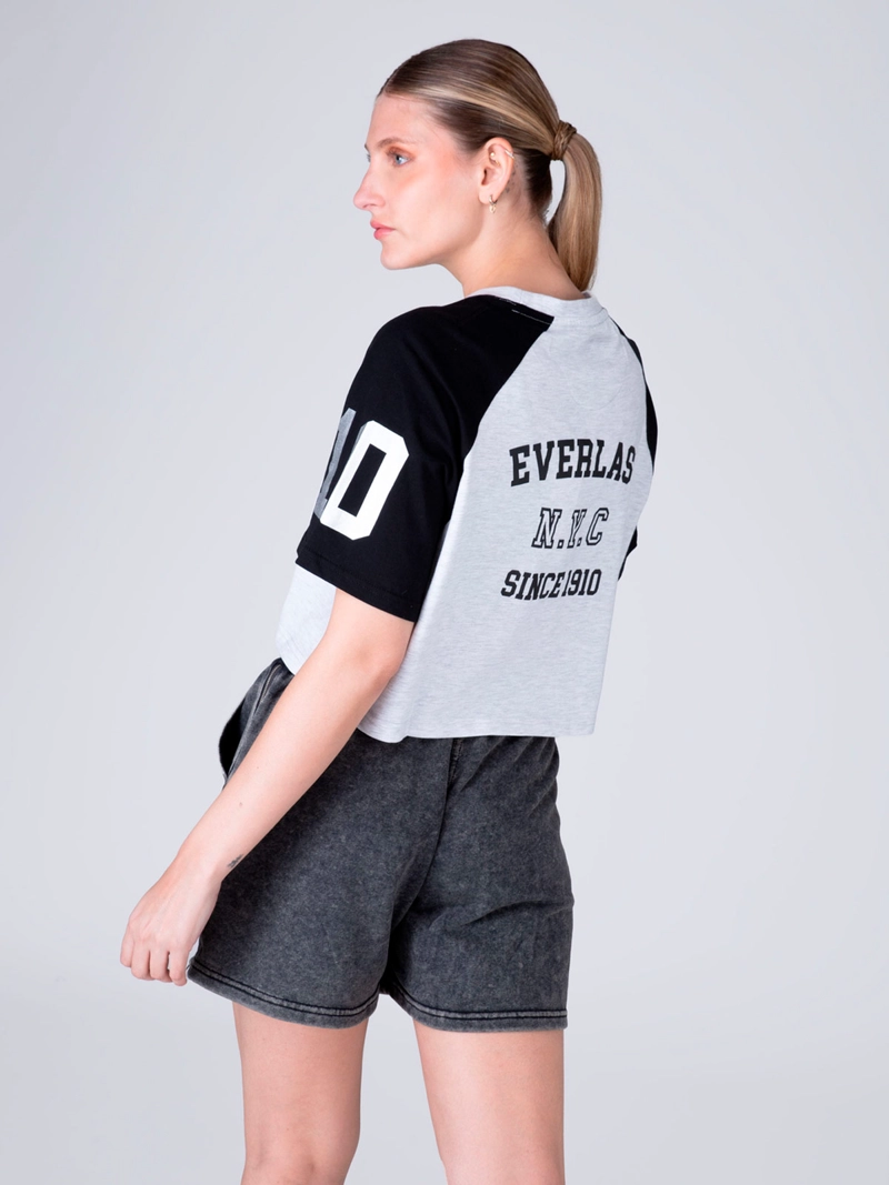 POLERA MUJER EVERLAST ALGODÓN MANGA CORTA - 4
