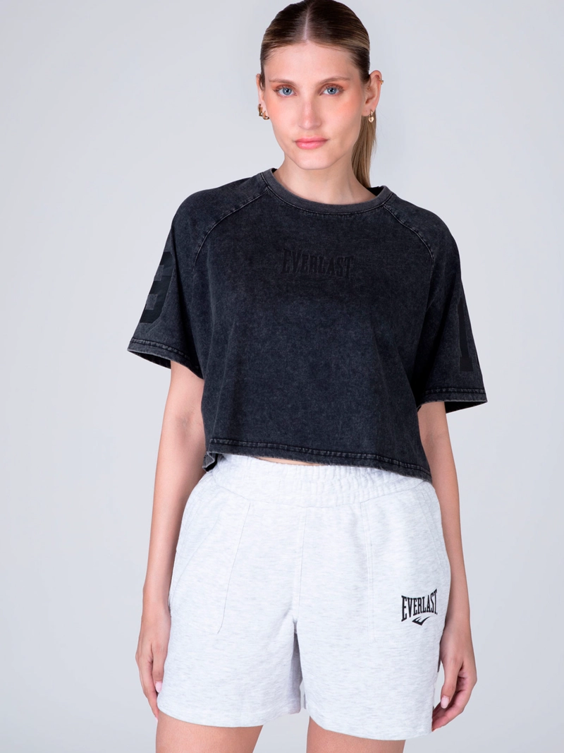 POLERA MUJER EVERLAST ALGODÓN MANGA CORTA - 3