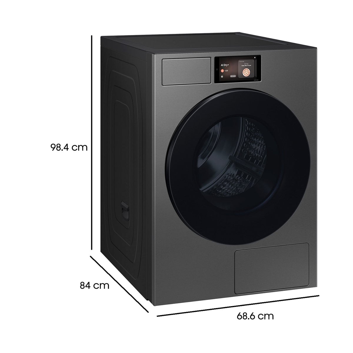 SECADORA DE ROPA BOMBA DE CALOR SAMSUNG DV90F17CDS BE SPOKE 17KG GRIS - 3