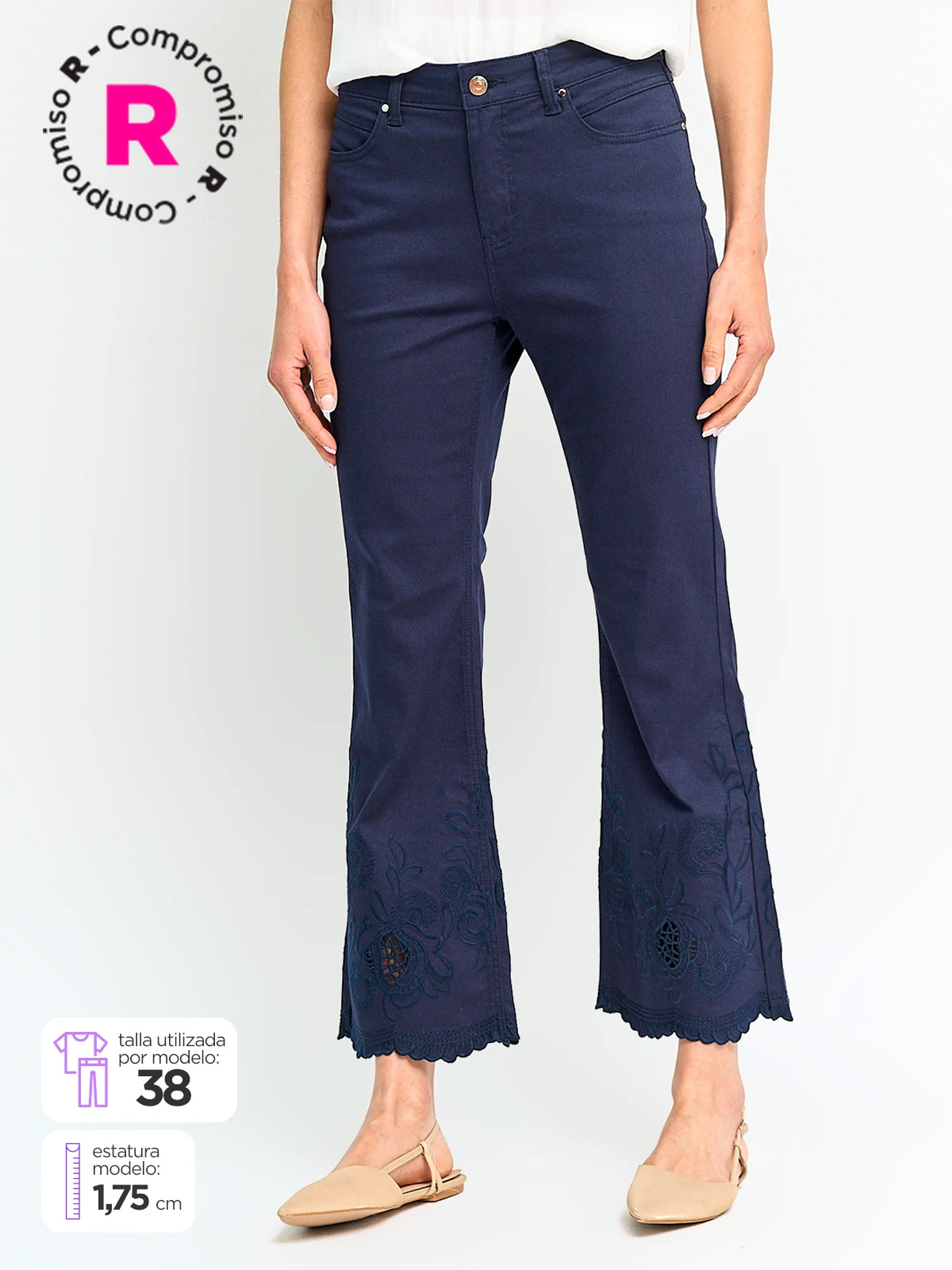 PANTALÓN MUJER CACHAREL ALGODÓN  - 1