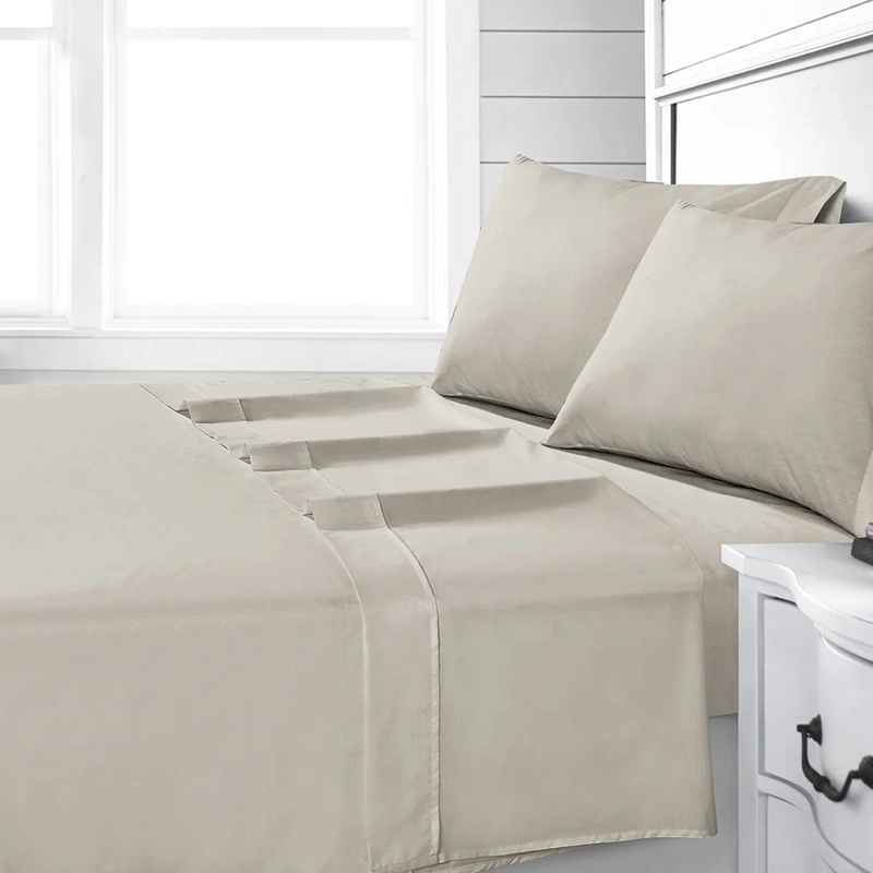 JUEGO DE SÁBANAS ANDES LISA 180H KING BEIGE - 1