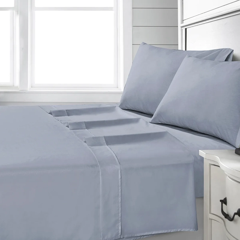 JUEGO DE SÁBANAS ANDES LISA 180H 1.5 PLAZAS JEANS - 1