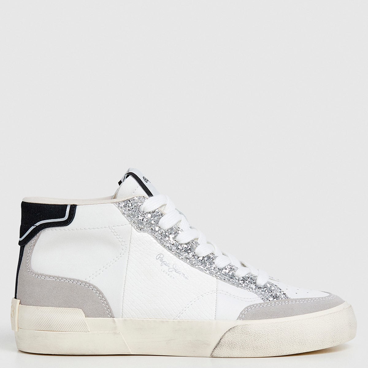 ZAPATILLAS MUJER PEPE JEANS CASUALES BLANCO MILAN DISCO  - 1