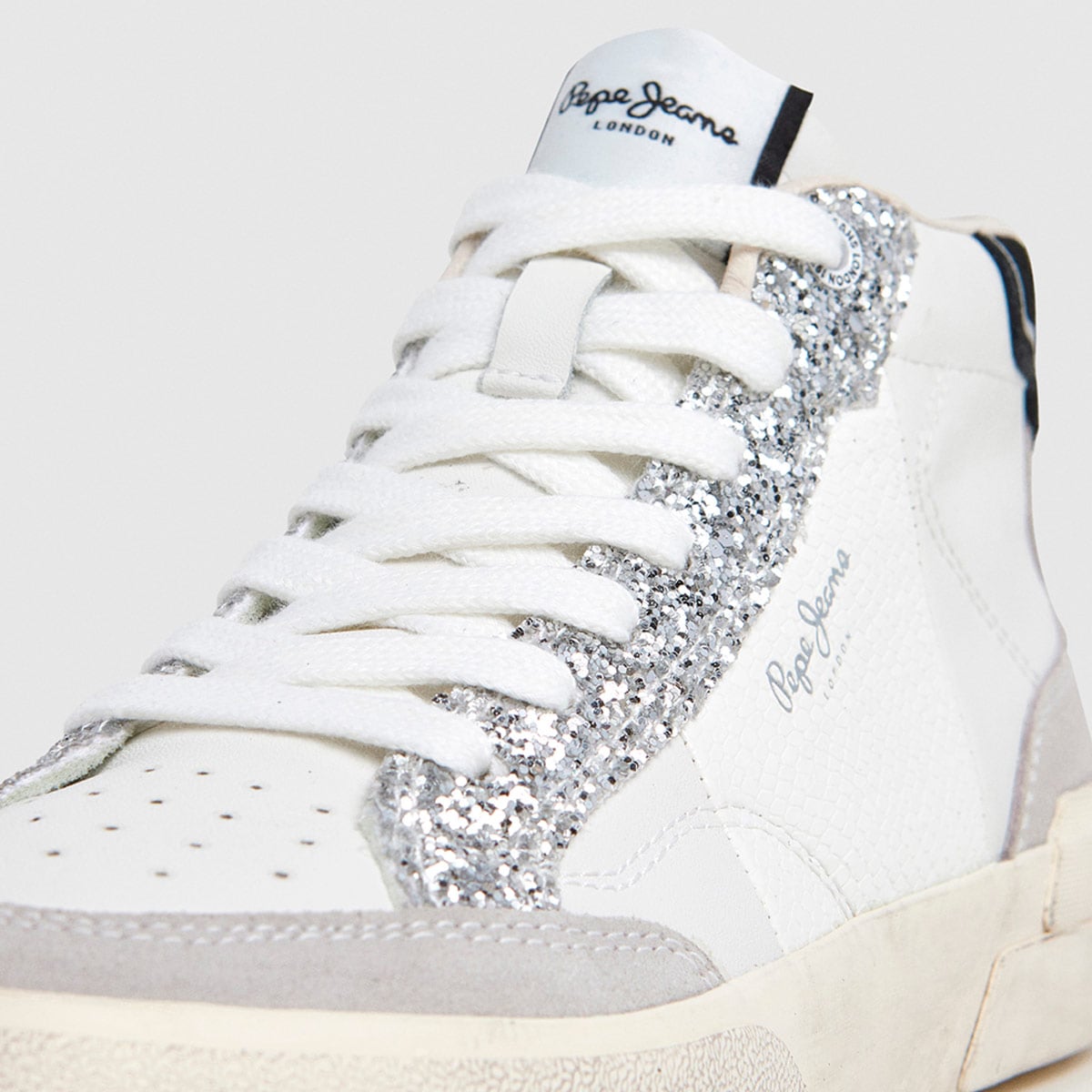 ZAPATILLAS MUJER PEPE JEANS CASUALES BLANCO MILAN DISCO  - 5