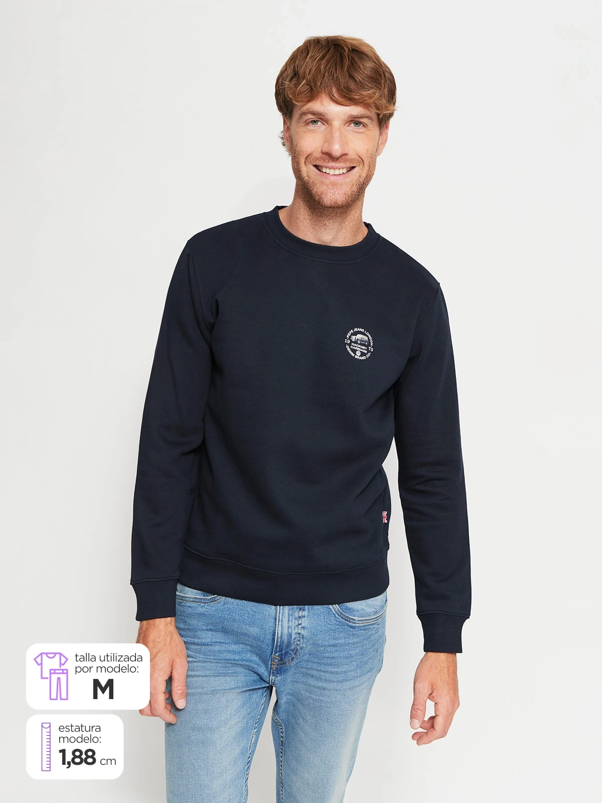 POLERÓN HOMBRE PEPE JEANS ALGODÓN CUELLO REDONDO - 1