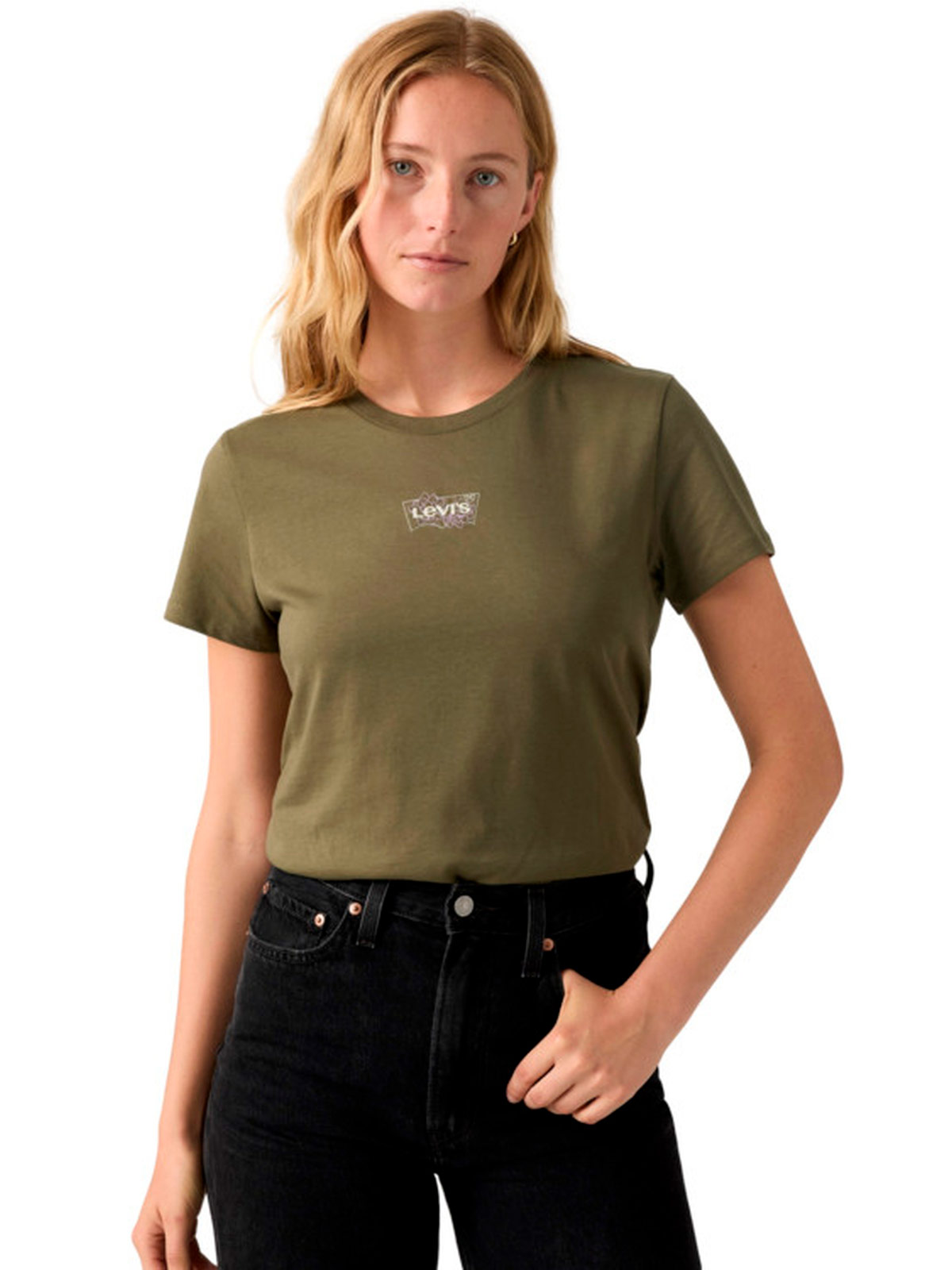 POLERA MUJER LEVI'S ALGODÓN MANGA CORTA - 1