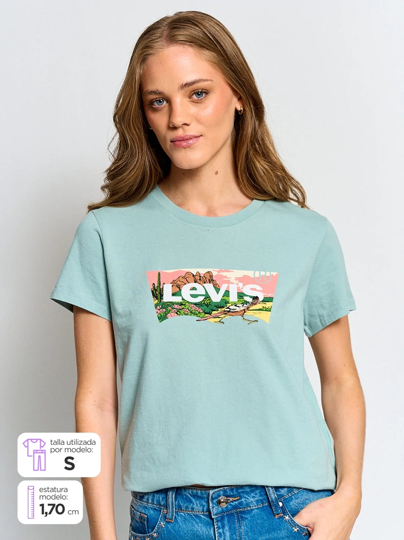 POLERA MUJER LEVI'S ALGODÓN MANGA CORTA