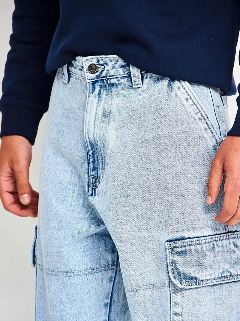 JEANS HOMBRE INDEX ALGODÓN BAGGY CARGO - 3