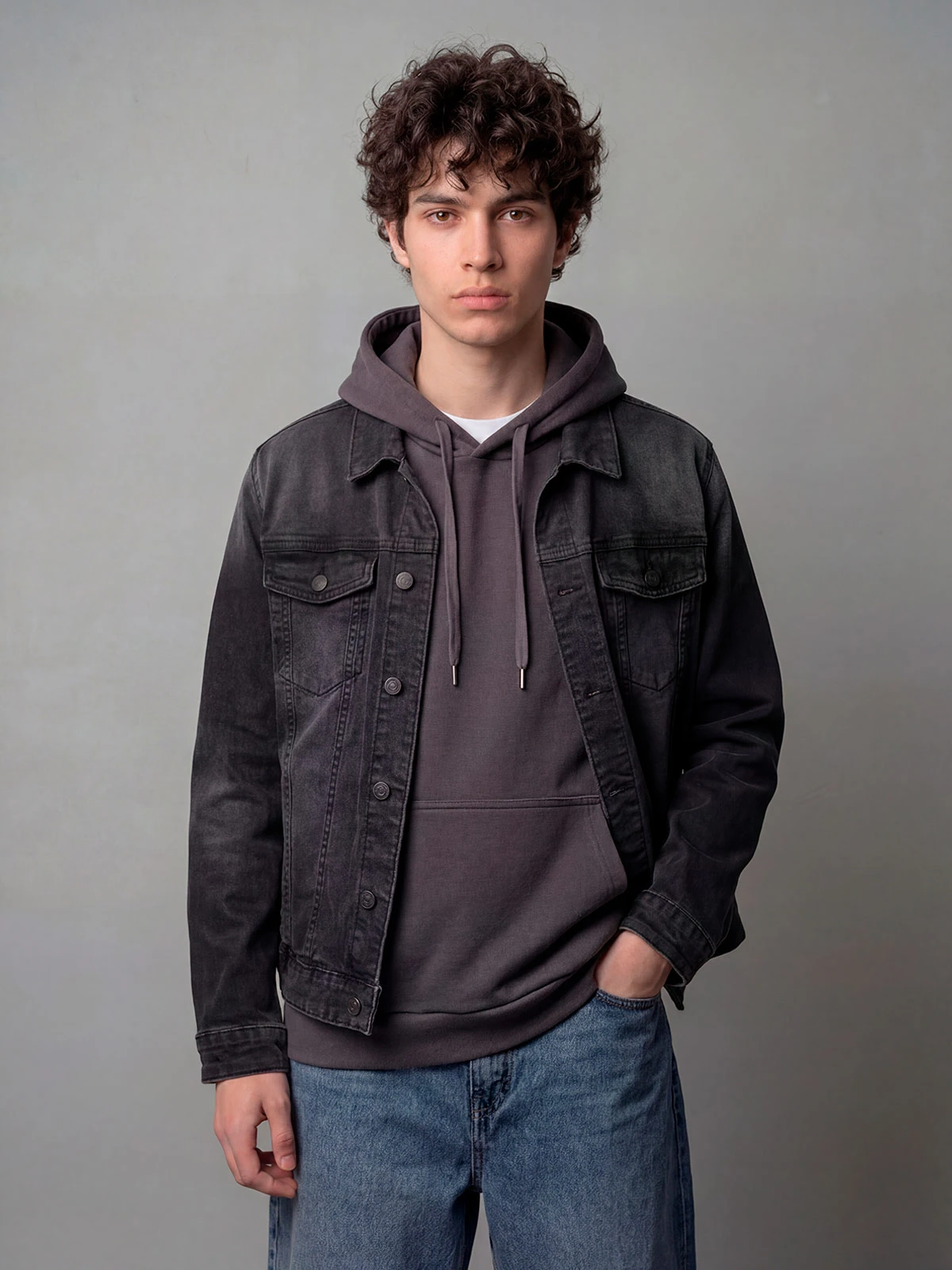 CHAQUETA HOMBRE INDEX ALGODÓN DENIM BÁSICA - 1
