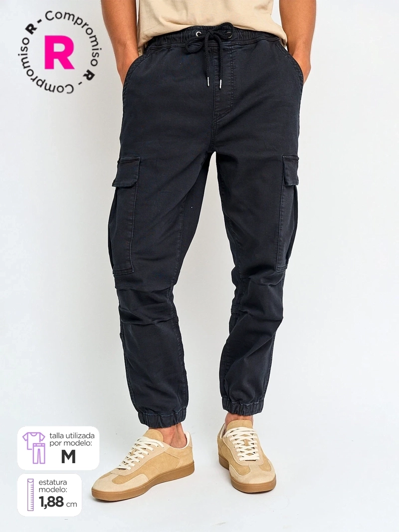 PANTALÓN HOMBRE INDEX ALGODÓN BOLSILLOS CARGO - 1