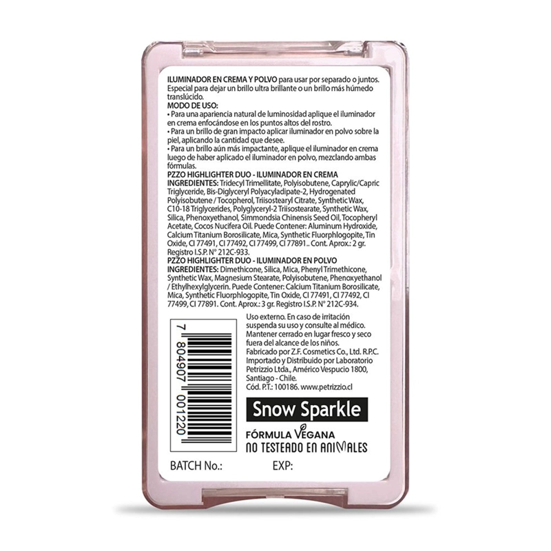 PALETA DE ILUMINADORES PETRIZZIO DUO SNOW SPARKLE - 2