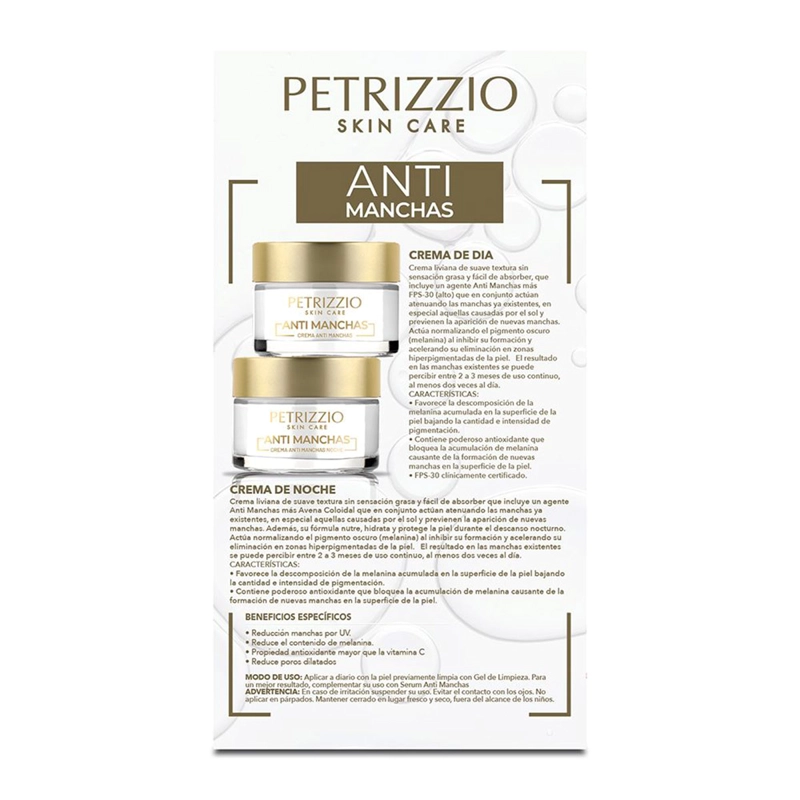 SET DE CREMAS PETRIZZIO TRATAMIENTO ANTIMANCHAS DÍA 50 GR + NOCHE 50 GR - 3