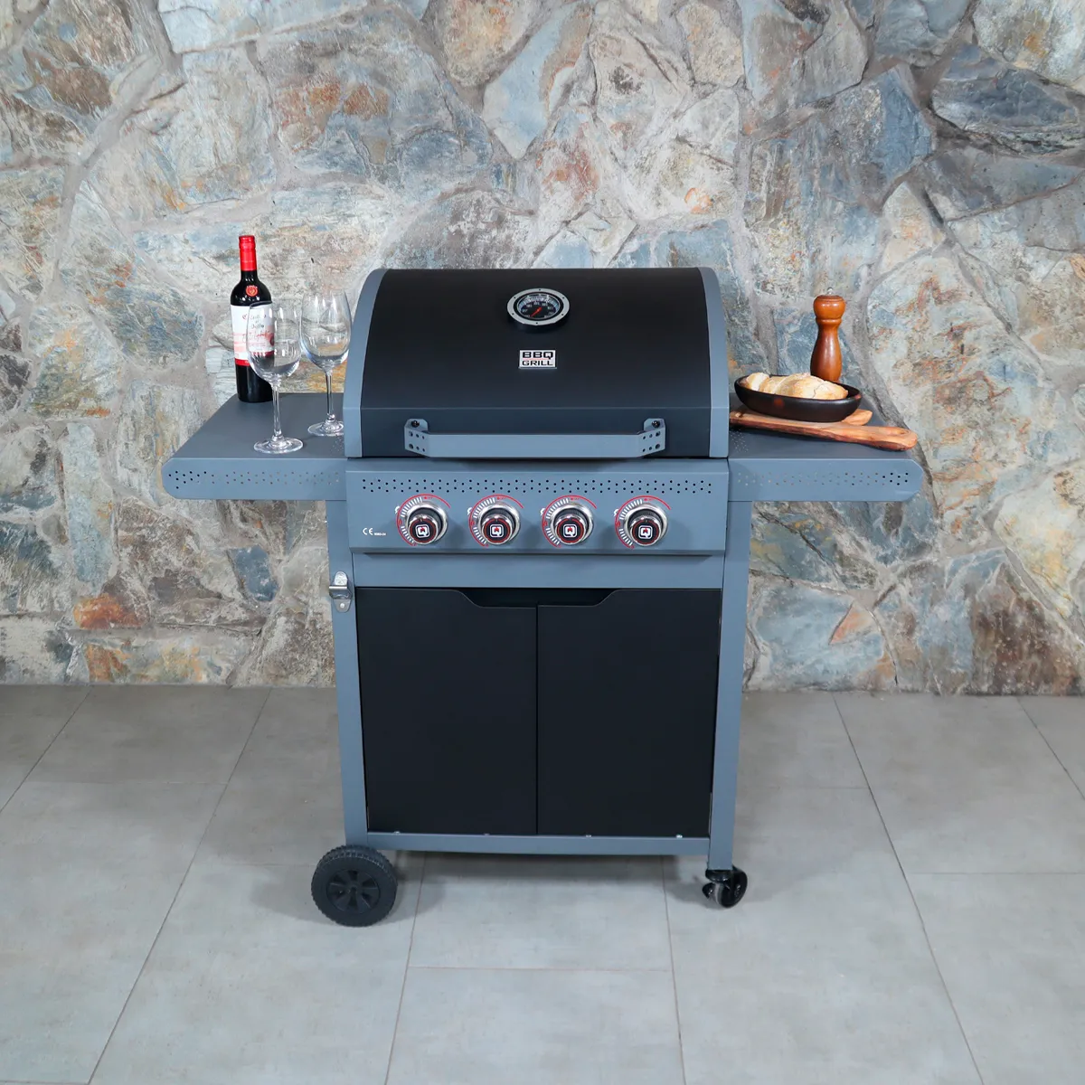 PARRILLA A GAS DARK HAWK 4 QUEMADORES - 6