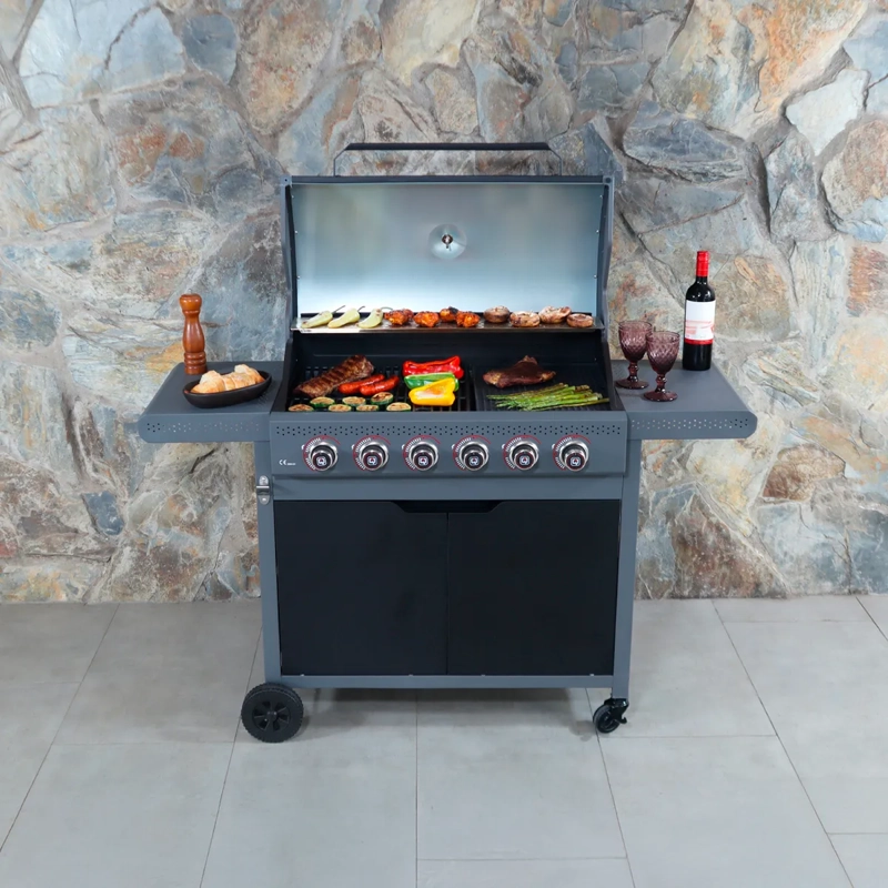 PARRILLA A GAS DARK HAWK 6 QUEMADORES - 6