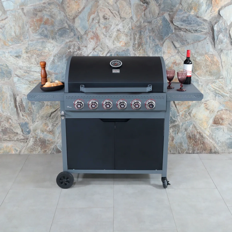 PARRILLA A GAS DARK HAWK 6 QUEMADORES - 7