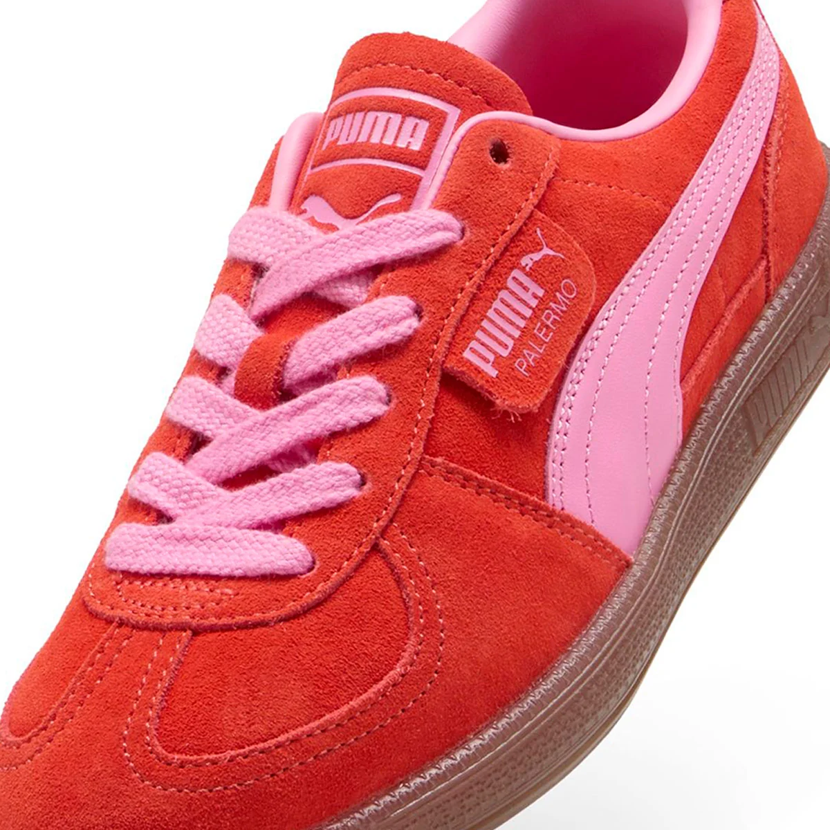 ZAPATILLAS MUJER PUMA CASUALES ROJO PALERMO CUERO - 4