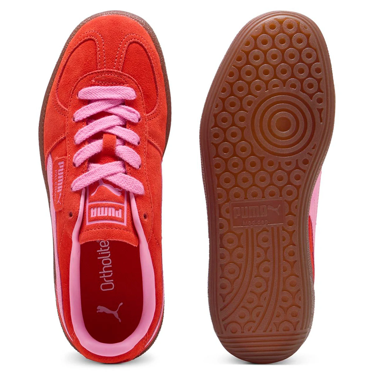 ZAPATILLAS MUJER PUMA CASUALES ROJO PALERMO CUERO - 3