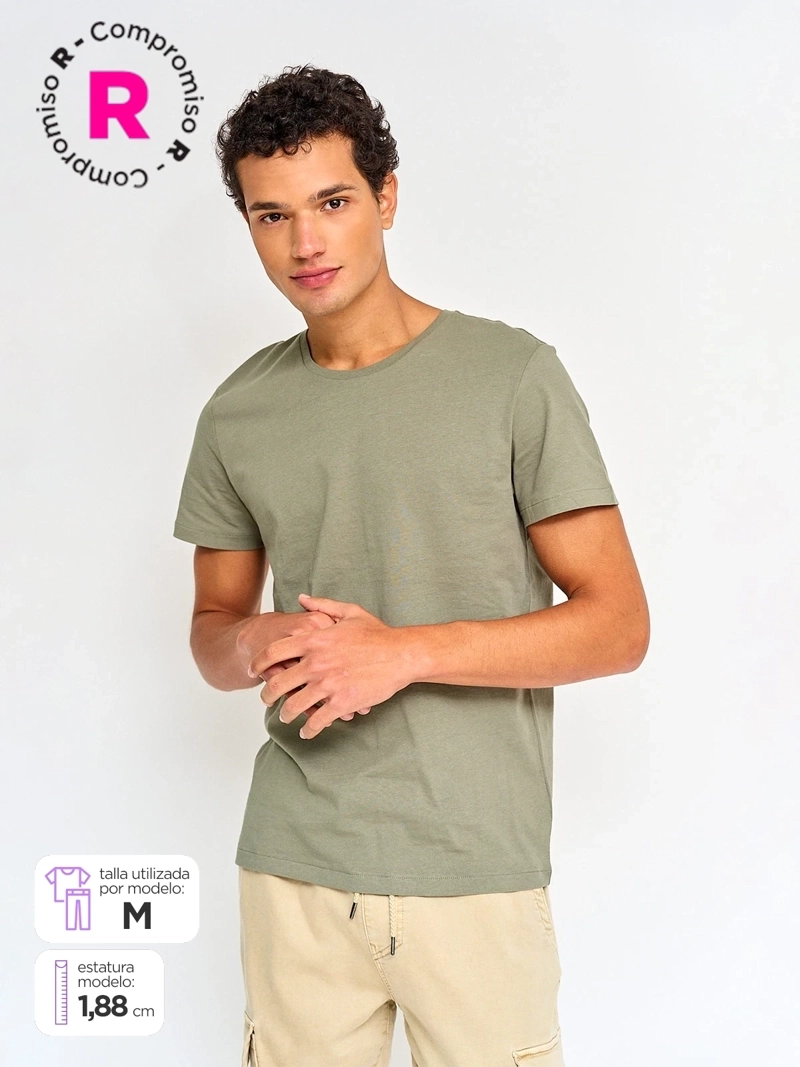 POLERA HOMBRE INDEX ALGODÓN CUELLO REDONDO MANGA CORTA - 1
