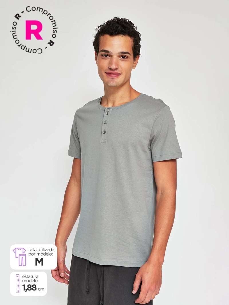 POLERA HOMBRE INDEX ALGODÓN MANGA CORTA BOTONES - 1
