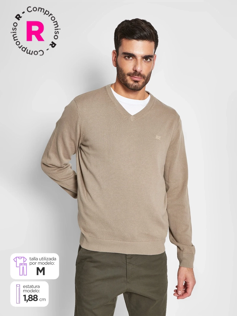 SWEATER HOMBRE REGATTA ALGODÓN CUELLO EN V - 1