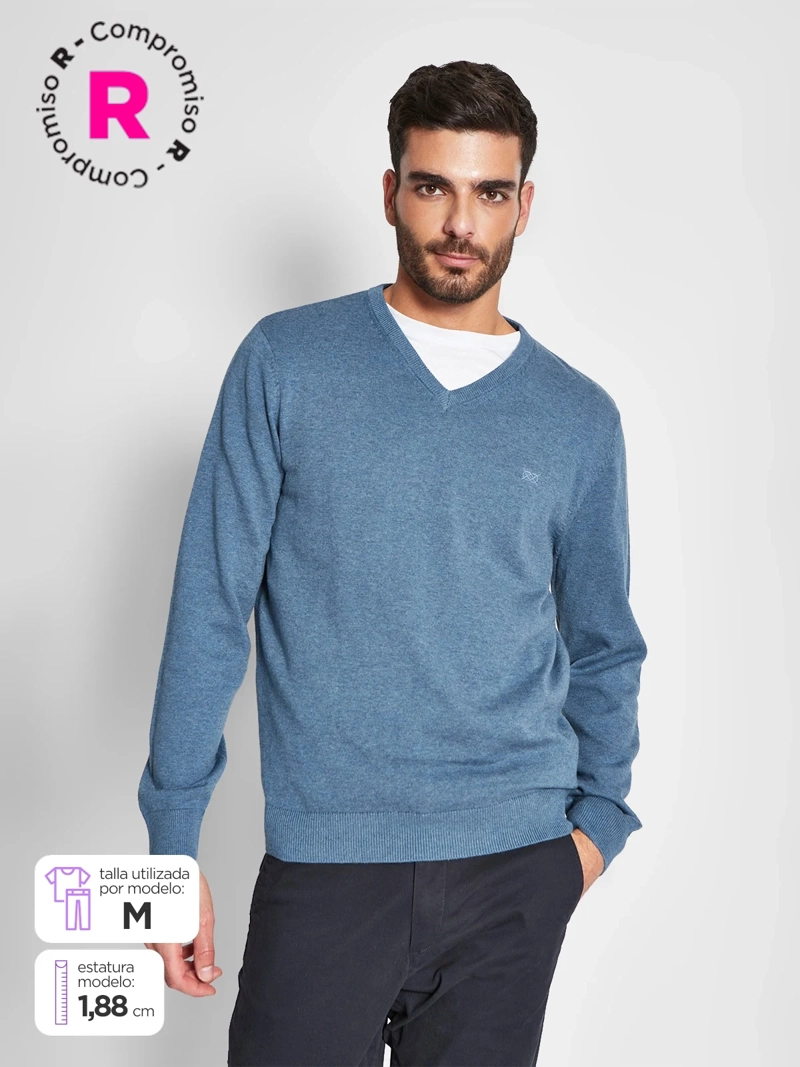 SWEATER HOMBRE REGATTA ALGODÓN CUELLO EN V - 1