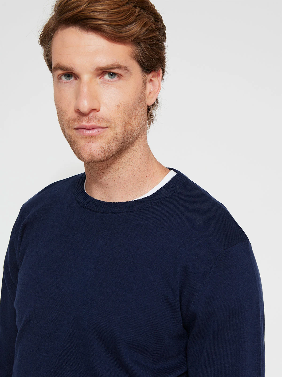 SWEATER HOMBRE KENNETH STEVENS ALGODÓN CUELLO REDONDO BÁSICO - 3