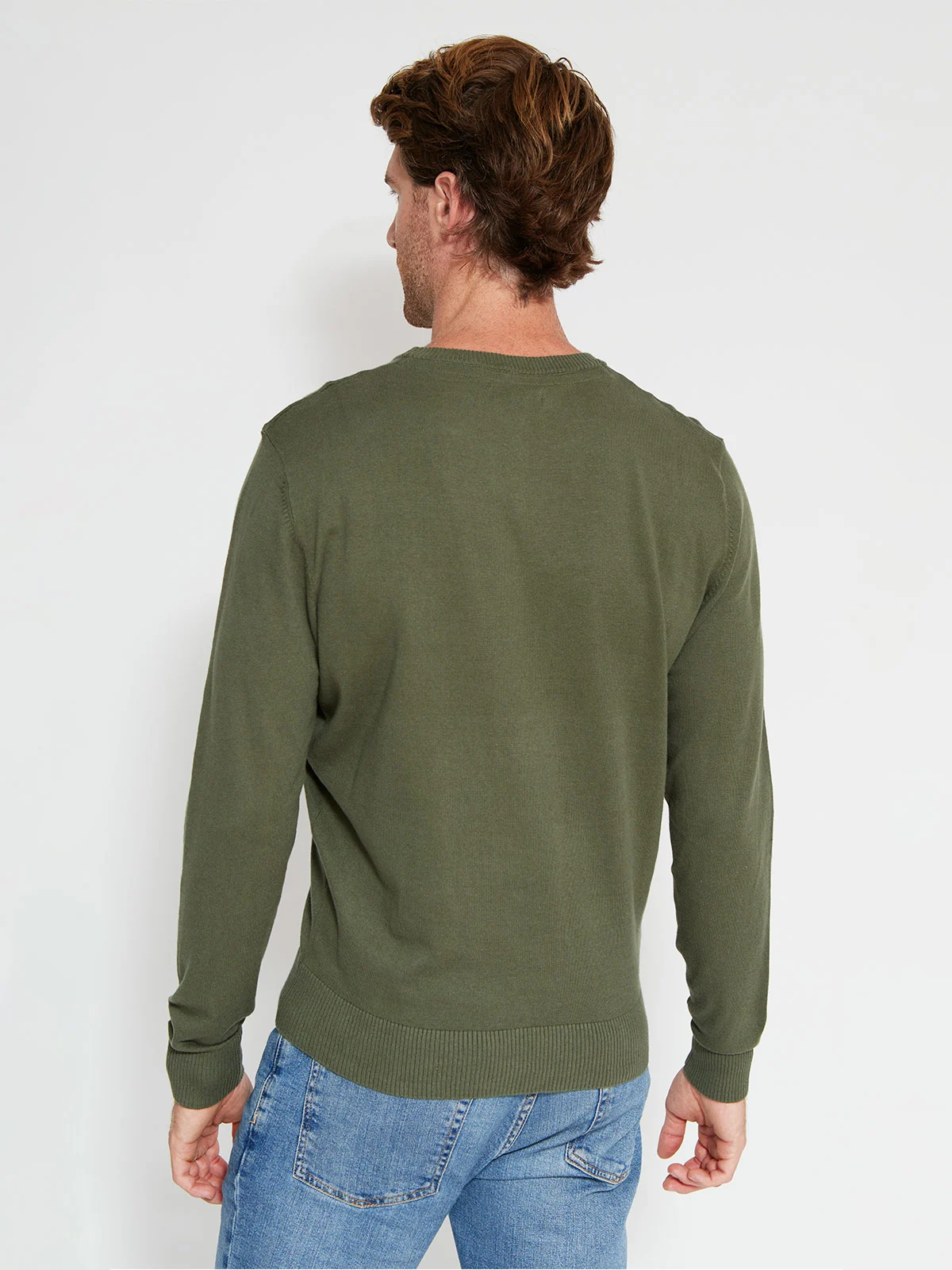 SWEATER HOMBRE KENNETH STEVENS ALGODÓN CUELLO REDONDO BÁSICO - 2
