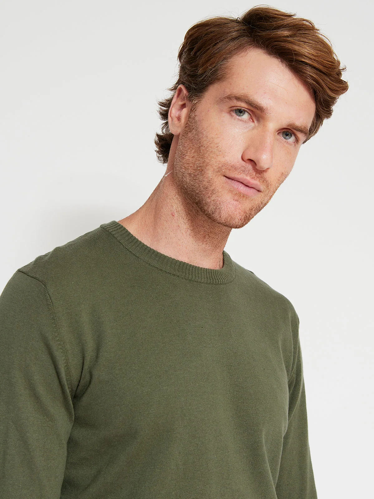 SWEATER HOMBRE KENNETH STEVENS ALGODÓN CUELLO REDONDO BÁSICO - 3