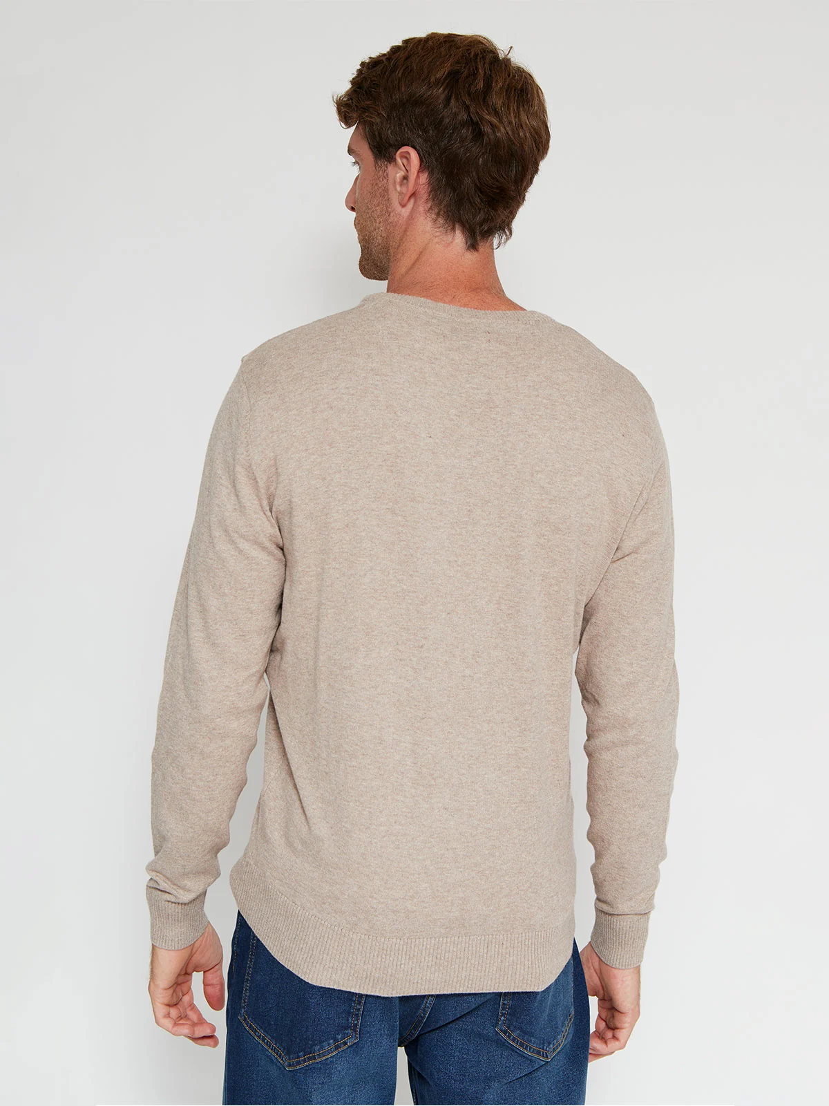 SWEATER HOMBRE KENNETH STEVENS ALGODÓN CUELLO REDONDO BÁSICO - 2