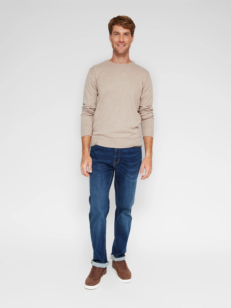 SWEATER HOMBRE KENNETH STEVENS ALGODÓN CUELLO REDONDO BÁSICO - 4