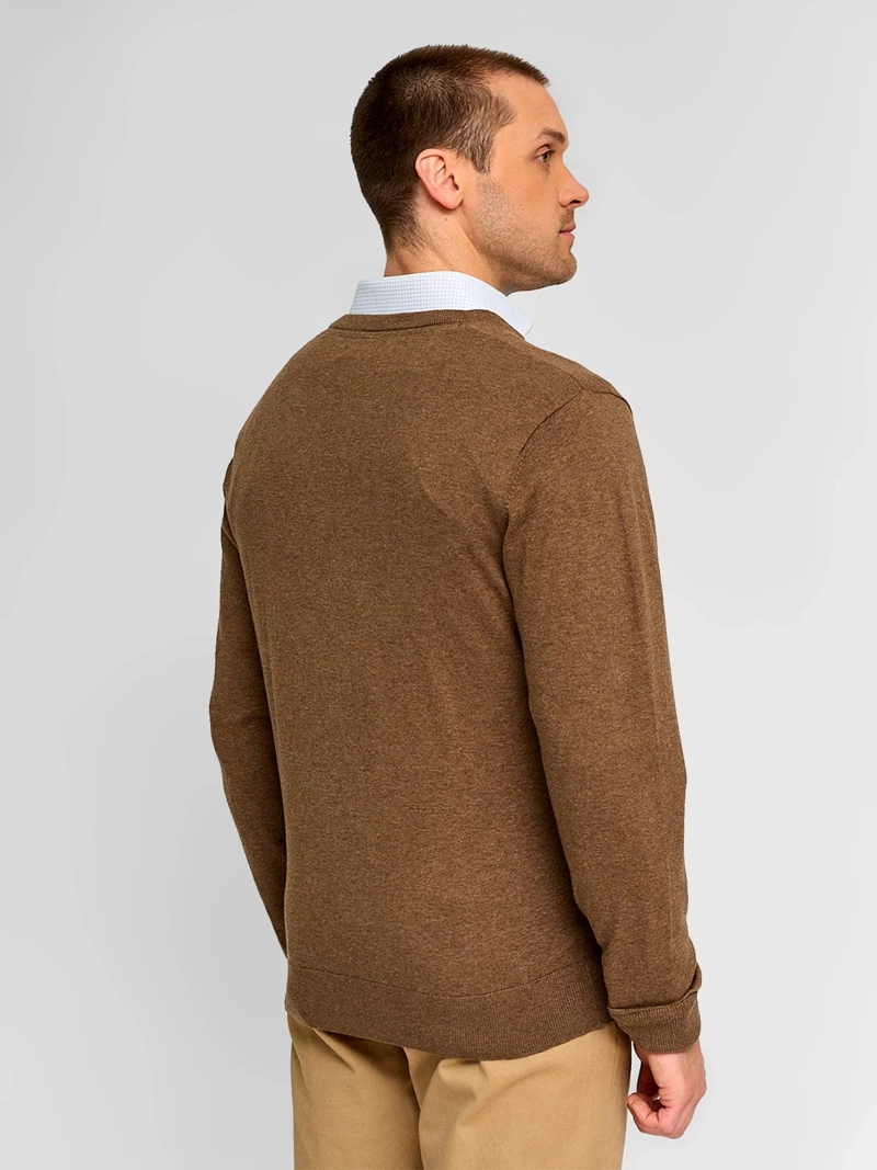 SWEATER HOMBRE KENNETH STEVENS ALGODÓN CUELLO EN V BÁSICO - 2