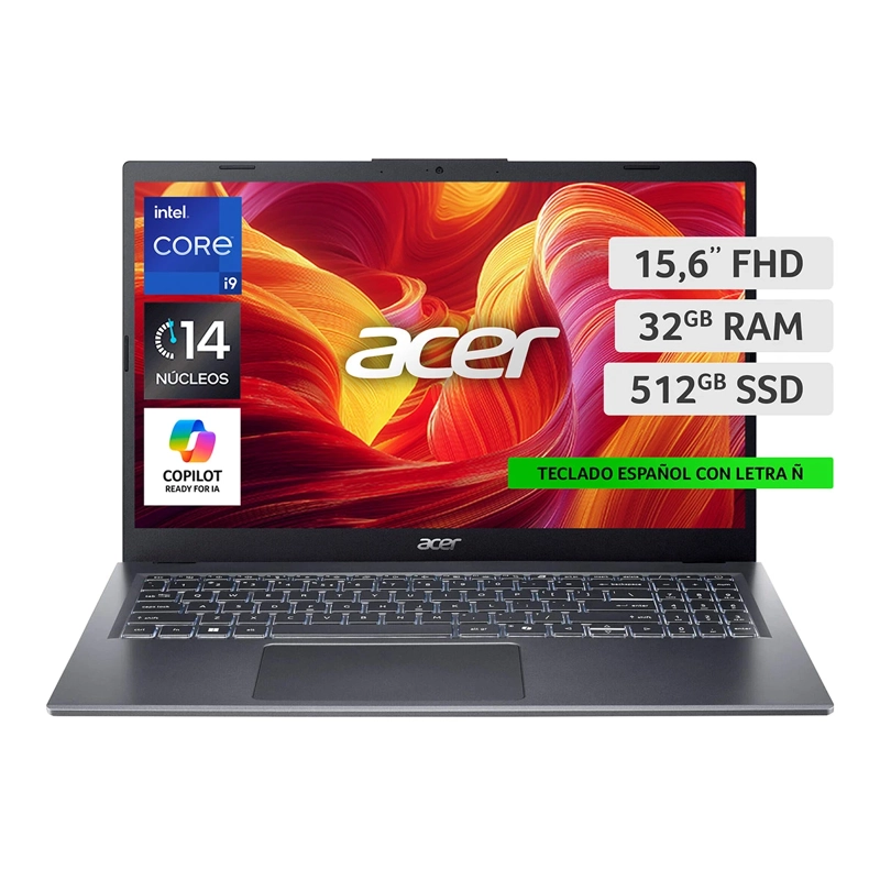 NOTEBOOK ACER ASPIRE 15 A15-51M-94YC-1 INTEL CORE I9 32GB RAM 512GB SSD ...
