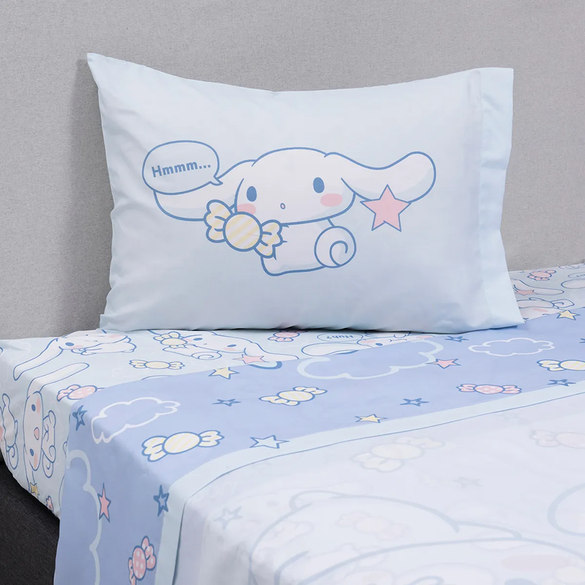 JUEGO DE SÁBANAS SANRIO-CINNAMONROLL CANDY 1.5 PLAZAS - 1