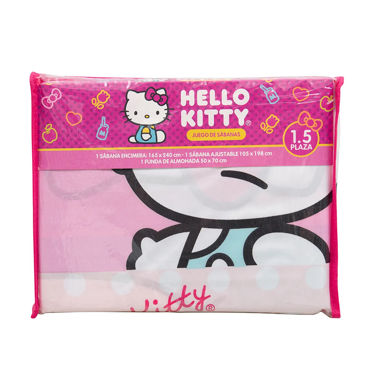 JUEGO DE SÁBANAS HELLO KITTY CARAS 1.5 PLAZAS - 3