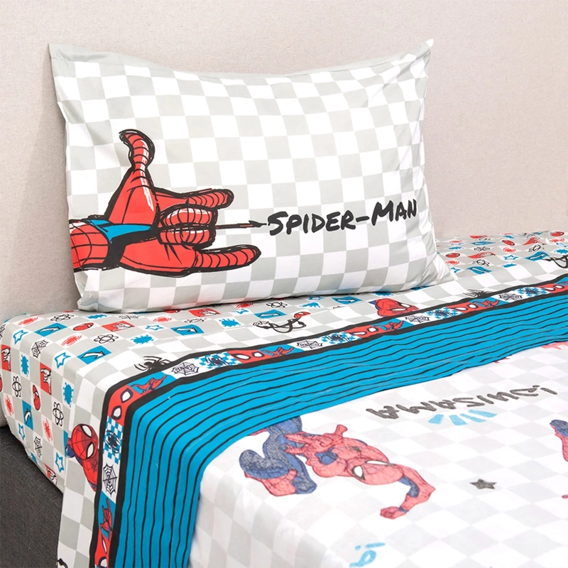 JUEGO DE SÁBANAS SPIDERMAN LETRAS 1.5 PLAZA - 1
