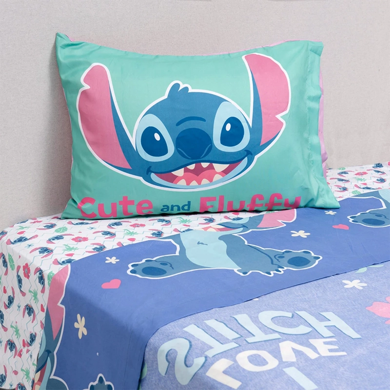 JUEGO DE SÁBANAS DISNEY STITCH I LOVE 1.5 PLAZAS - 1