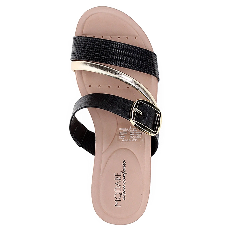 SANDALIAS MUJER MODARE NEGRO - 5