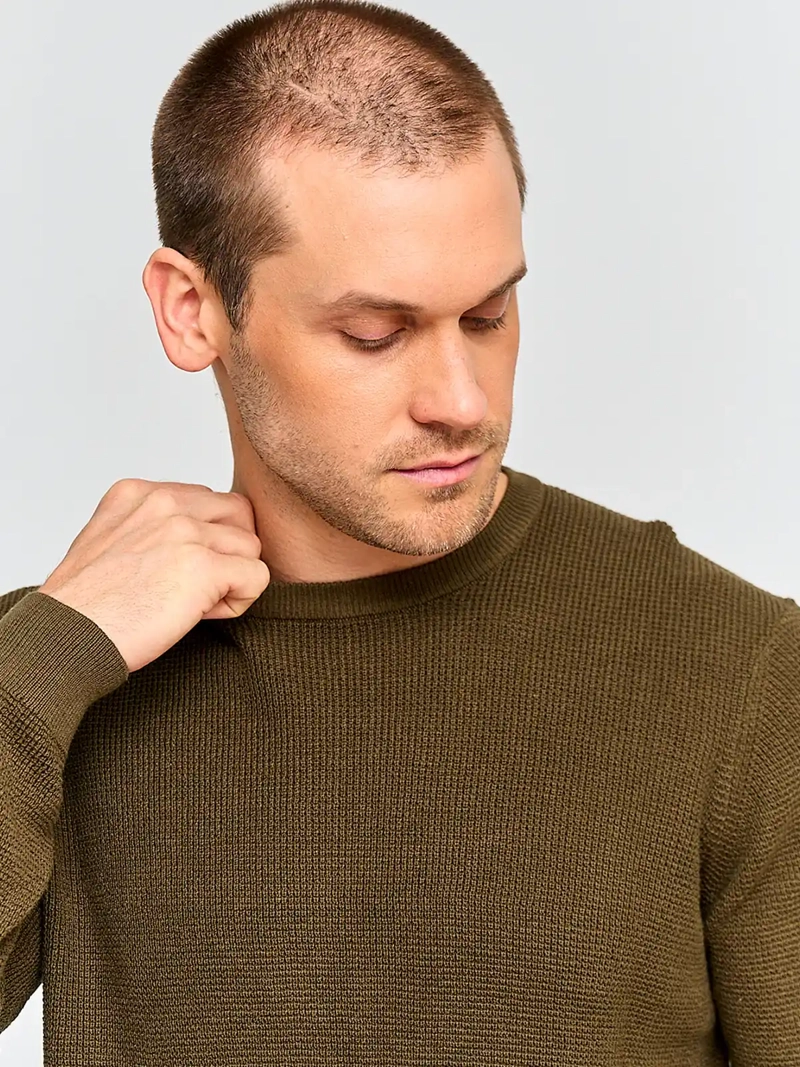 SWEATER HOMBRE MARQUIS ALGODÓN CUELLO REDONDO TEXTURADO - 3