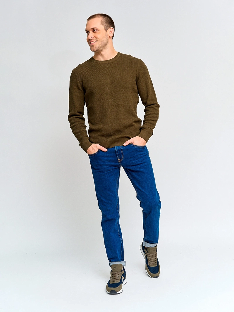 SWEATER HOMBRE MARQUIS ALGODÓN CUELLO REDONDO TEXTURADO - 4