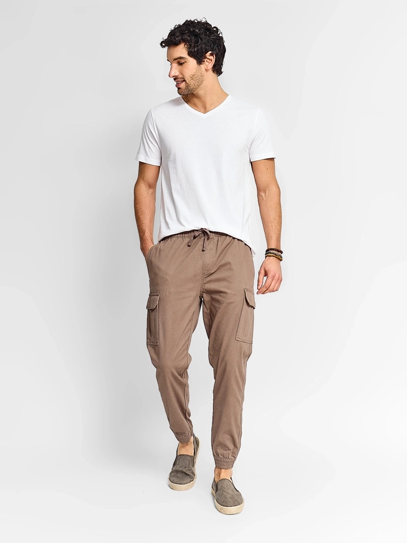PANTALÓN HOMBRE ROBERT LEWIS ALGODÓN JOGGER CARGO - 4