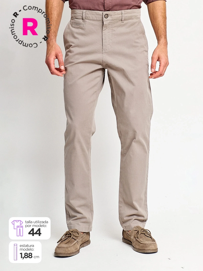 PANTALÓN HOMBRE CACHAREL ALGODÓN CHINO BÁSICO - 1