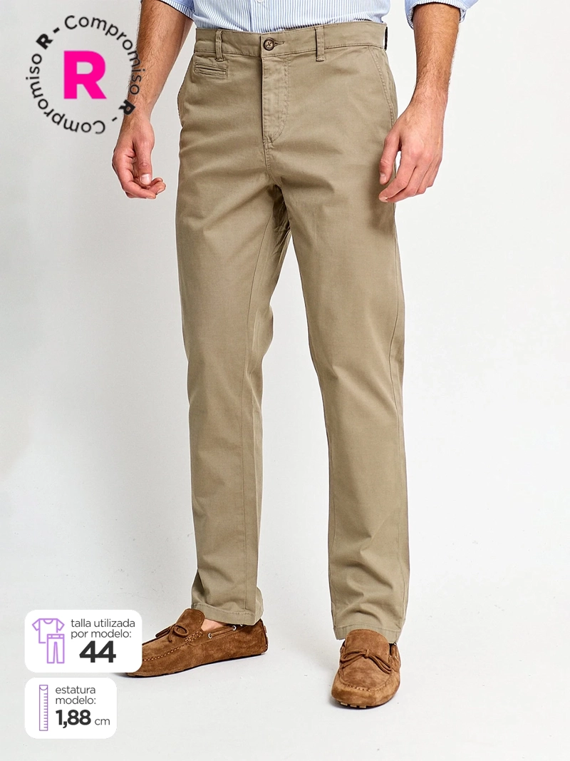PANTALÓN HOMBRE CACHAREL ALGODÓN CHINO BÁSICO - 1