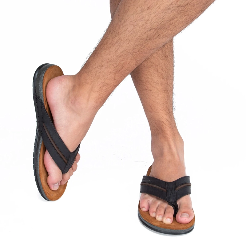 SANDALIAS HOMBRE GUANTE NEGRO ALICANTE  CUERO  - 2