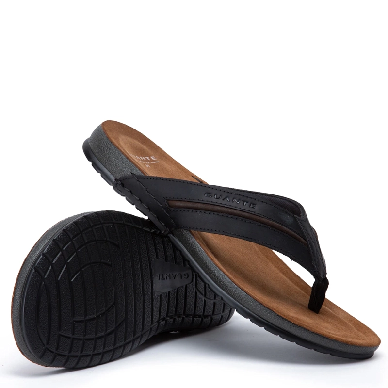 SANDALIAS HOMBRE GUANTE NEGRO ALICANTE  CUERO  - 5