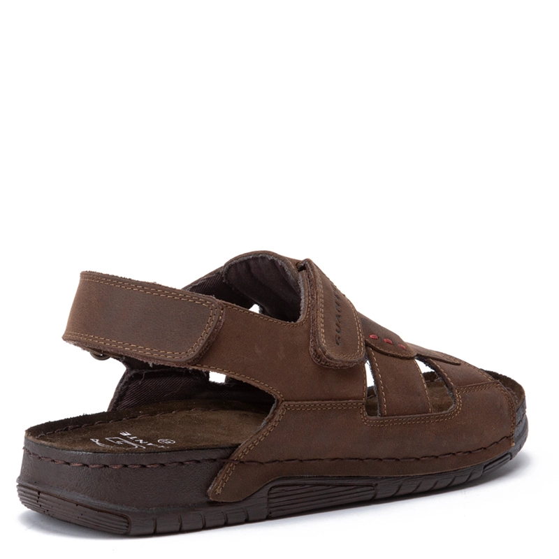 SANDALIAS HOMBRE GUANTE CUERO CHOCOLATE BONDI  - 3