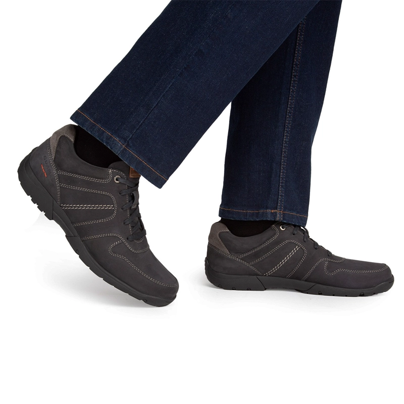 ZAPATO HOMBRE GUANTE CASUAL AZUL MARINO VANCOUVER  CUERO - 2